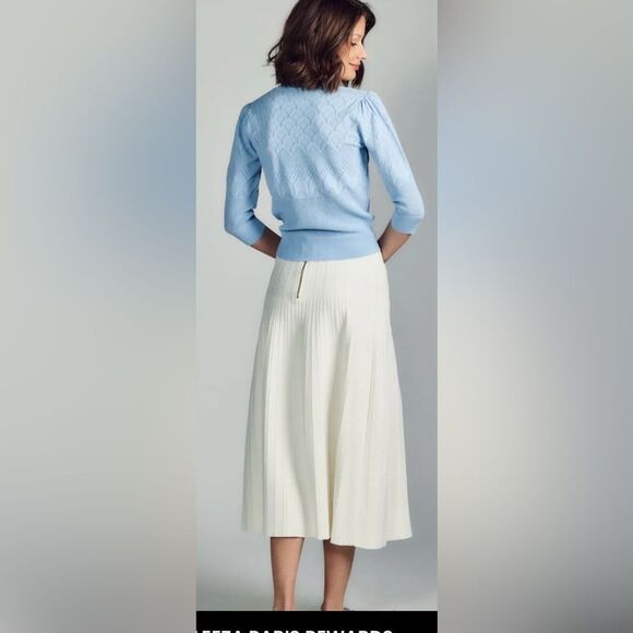 Aleeza Paris Daphne blue knit top, XS - Picture 3 of 11